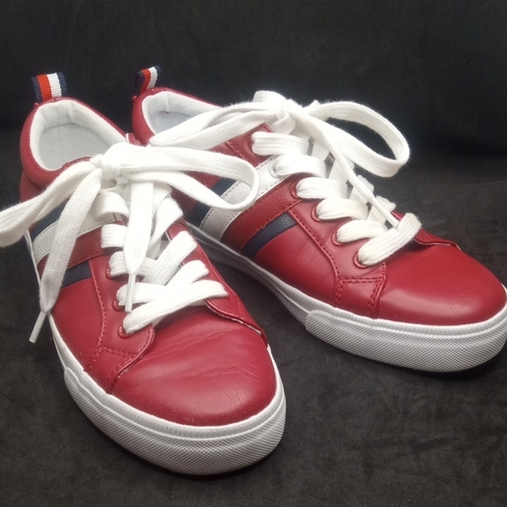 Tommy Hilfiger Red and White Casual Sneakers